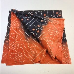 Orange and Black Patterned Indian Cloth